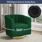 Jaxon Velvet Swivel Barrel Chair