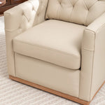 Francis Genuine Leather Swivel Armchair