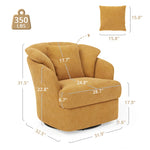 Vivian Mid-Century Modern Barrel Swivel Chairs 