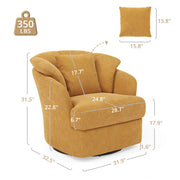Vivian Mid-Century Modern Barrel Swivel Chairs 