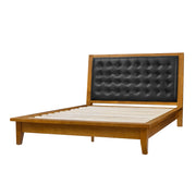 Walter Solid Wood Platform King Bed - Black