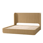 Arcua Fluted Wingback Bed - Natural
