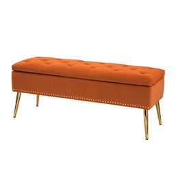 Achilles Storage Bench - Orange