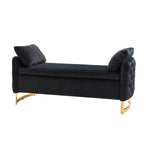 Christoph Upholstered Flip Top Storage Bench - Black