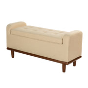 Jason Upholstered Flip Top Storage Bench - Linen