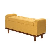 Jason Upholstered Flip Top Storage Bench - Mustard