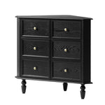 Alex  30'' H  2-Door Corner Cabinet - Black