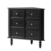 Alex  30'' H  2-Door Corner Cabinet - Black