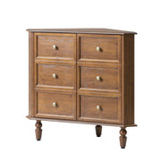 Alex  30'' H  2-Door Corner Cabinet - Walnut