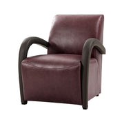 Athena Genuine Leather Armchair - Burgundy