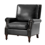 Raymond  Genuine Leather Armchair - Black