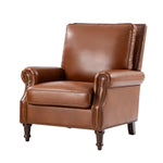 Raymond  Genuine Leather Armchair - Saddle