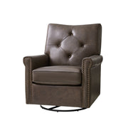 Smelda Genuine Leather Swivel Rocker Chair - CHC