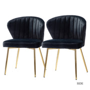 Milia Dining Chair Set of 2 - Black