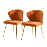 Milia Dining Chair Set of 2 - Orange