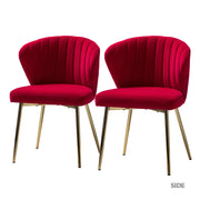 Milia Dining Chair Set of 2 - Red