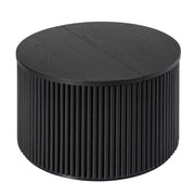 Lance Round Coffee Table - Black / 23.75