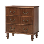 Hippe 3-Drawer Nightstand - Walnut