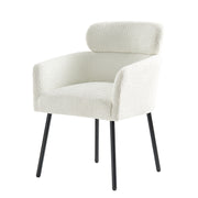 Adrian Boucle Dining Chair - Ivory