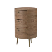 Etta Drum 3 - Drawer End Table - Gray