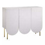 Zola 3 Door Mid Century Modern Scalloped Sideboard