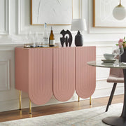 Zola 3 Door Mid Century Modern Scalloped Sideboard
