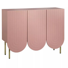 Zola 3 Door Mid Century Modern Scalloped Sideboard