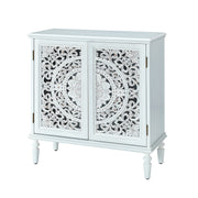 Delia Accent Cabinet - White