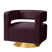 Blanca Swivel Barrel Chair - Purple