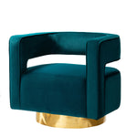 Blanca Swivel Barrel Chair - Teal