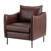 Georges Vegan Leather Armchair - Brown