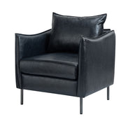 Georges Vegan Leather Armchair - Navy