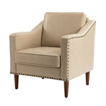 Bonita Vegan Leather Armchair - Beige