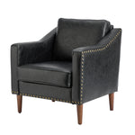 Bonita Vegan Leather Armchair - Black