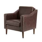 Bonita Vegan Leather Armchair - Brown