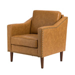 Bonita Vegan Leather Armchair - Camel