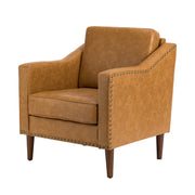 Bonita Vegan Leather Armchair - Camel