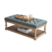 Jordan Upholstered Storage Ottoman - Blue