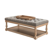 Jordan Upholstered Storage Ottoman - Grey