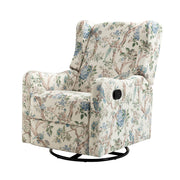 George Manual Swivel Glider Recliner - Floral