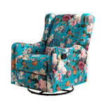 George Manual Swivel Glider Recliner - Peacock
