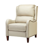 Hyde Genuine Leather Recliner - Beige