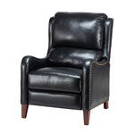 Hyde Genuine Leather Recliner - Black