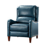 Hyde Genuine Leather Recliner - Turquoise