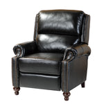 Franco Genuine Leather Recliner - Black