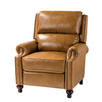 Franco Genuine Leather Recliner - Camel