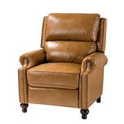 Franco Genuine Leather Recliner - Camel