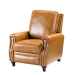 Amil Genuine Leather Recliner - Camel