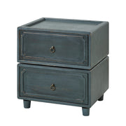 Nicole 2-Drawer Nightstand - Blue