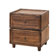 Nicole 2-Drawer Nightstand - Walnut